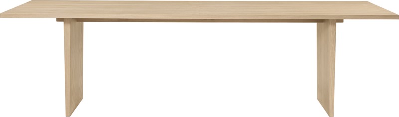 Private Dining Table Rectangular 260 Light Stained Oak Veneer Gubi