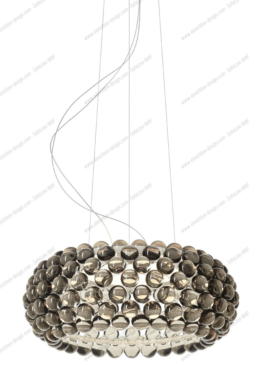 Caboche Plus Media Pendant light Foscarini Halogen grey