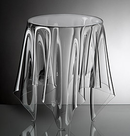 Essey Illusion transparent side table, Klein & More SINGLE PIECES