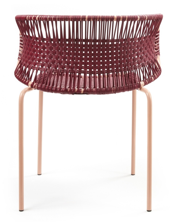 Cielo Stacking Armchair Stackable Armchair Outdoor ames Red - Pink sand
