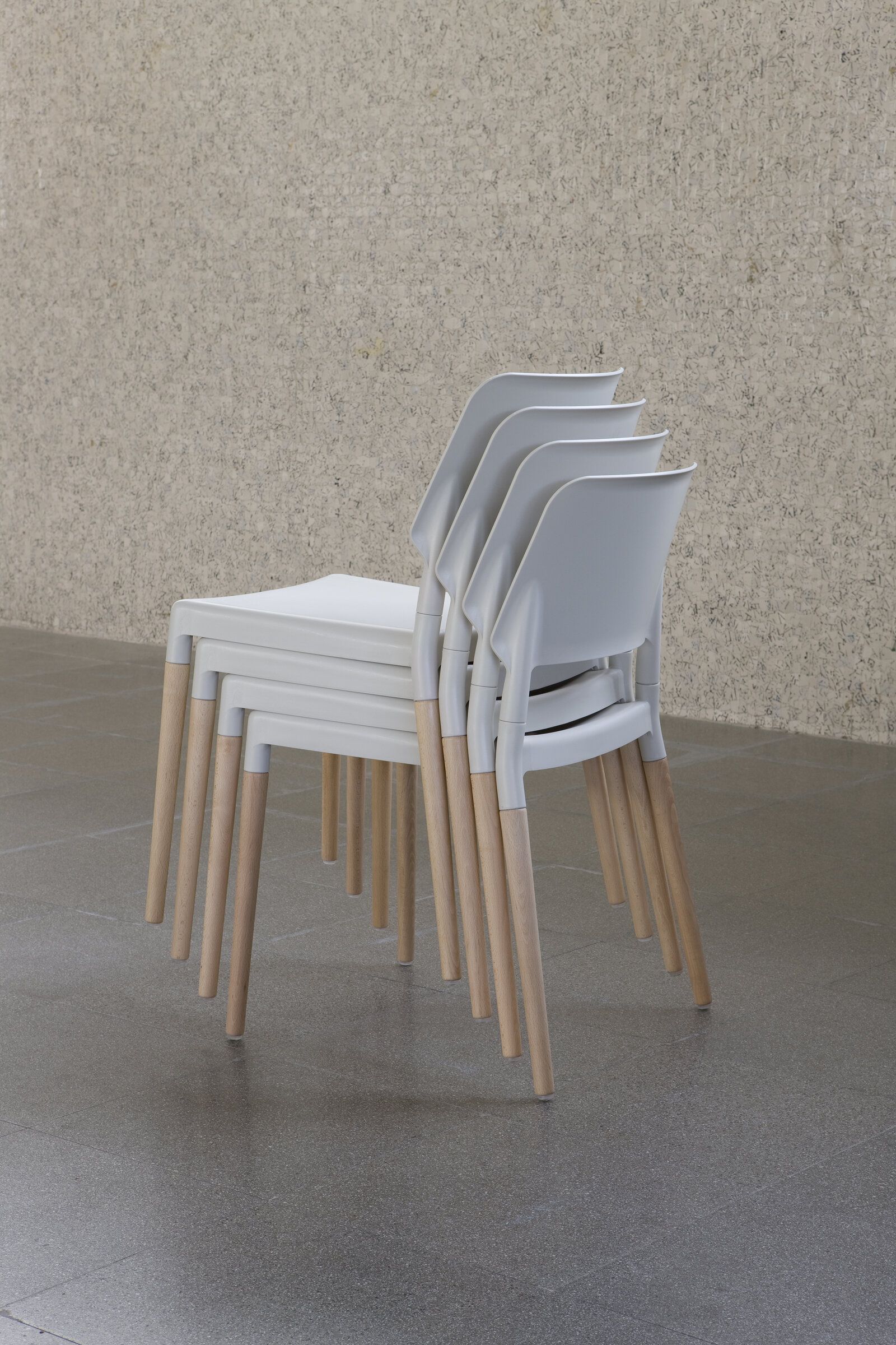 Belloch Outdoor Chair White with Aluminium Legs Santa & Cole