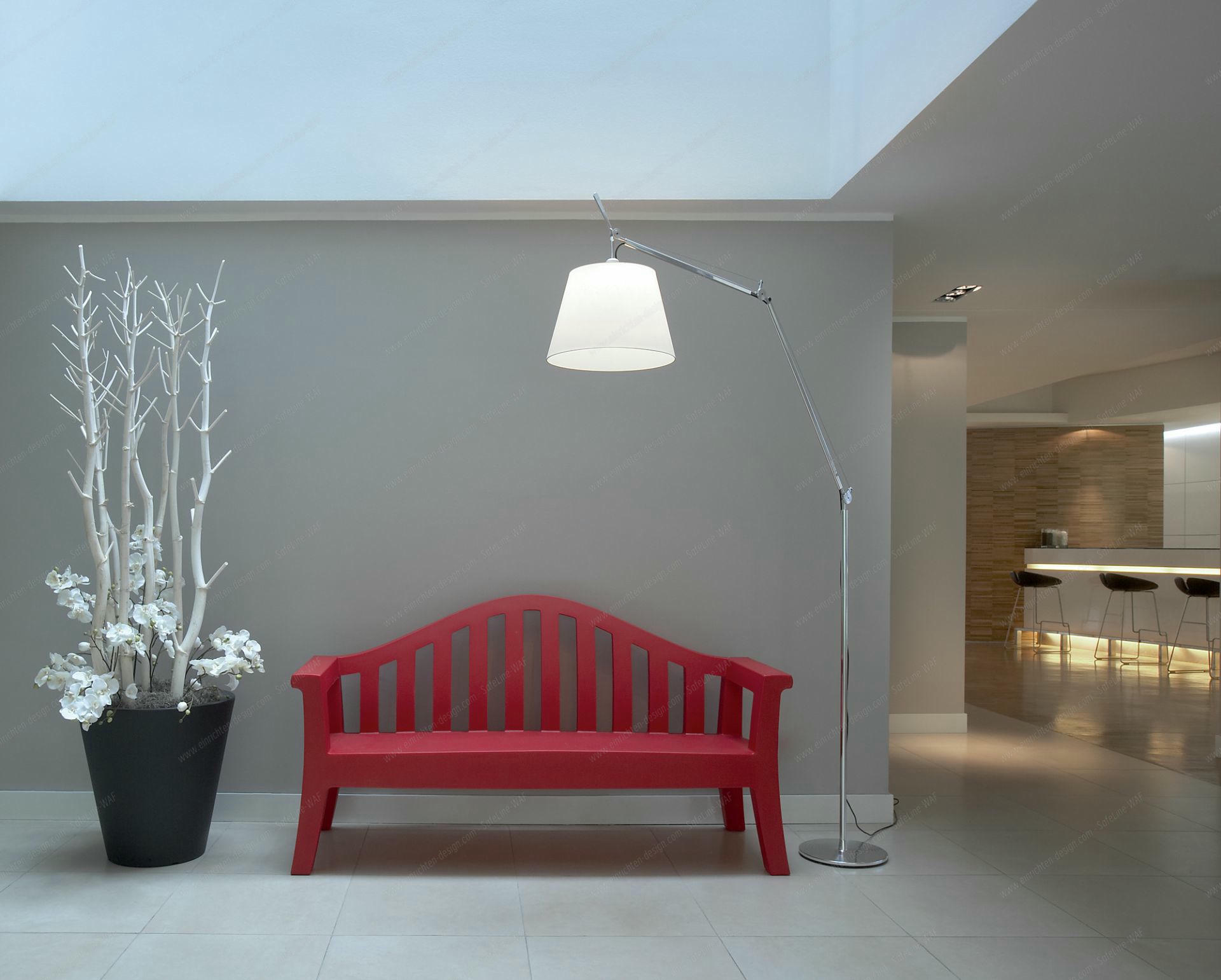 Tolomeo Mega Floor floor lamp ONLY base and rod ALUMINIUM Artemide (part 2 of 3) SINGLE PIECES
