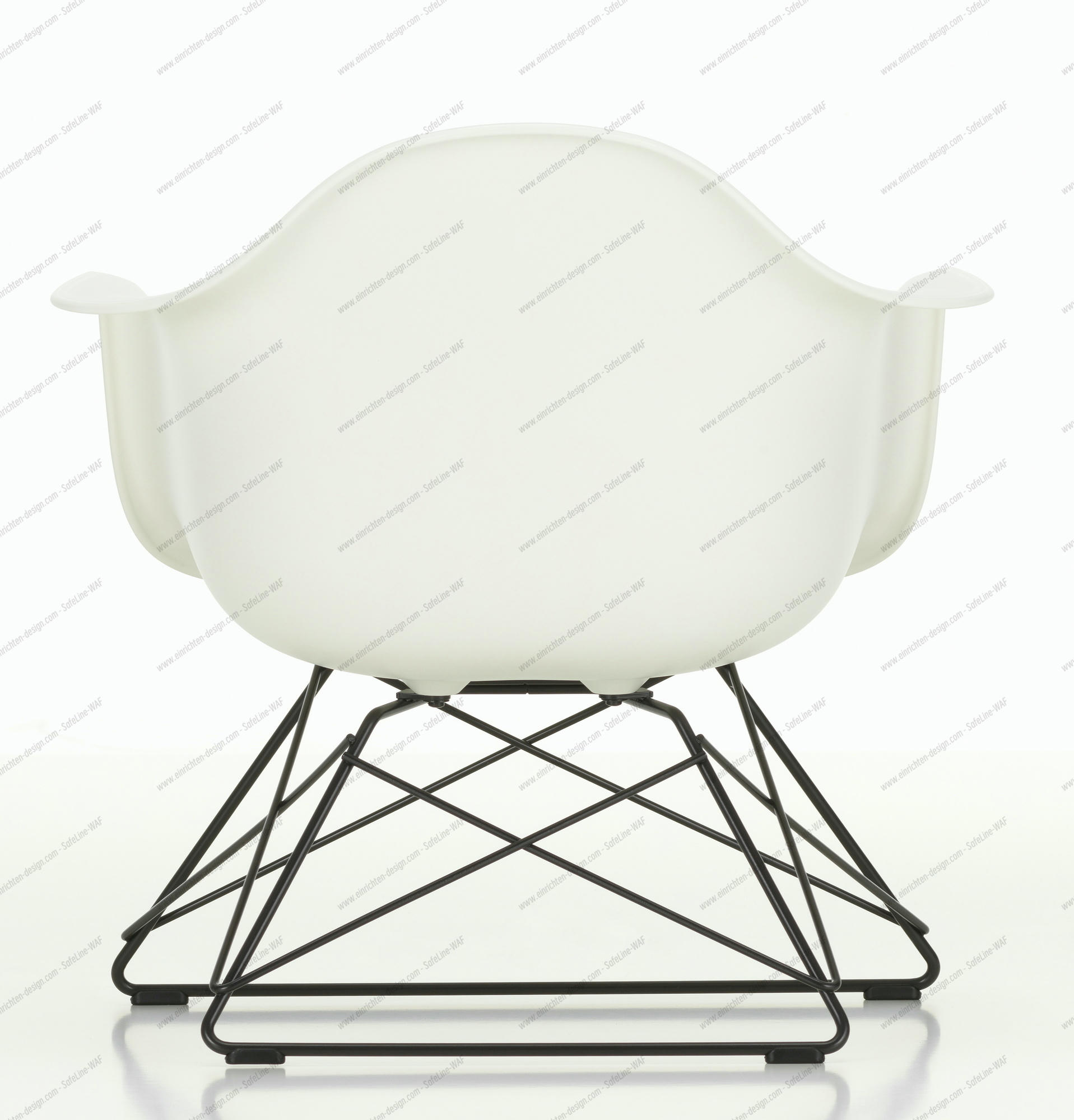 Eames Plastic Arm Chair LAR Chair Vitra White - Chrome