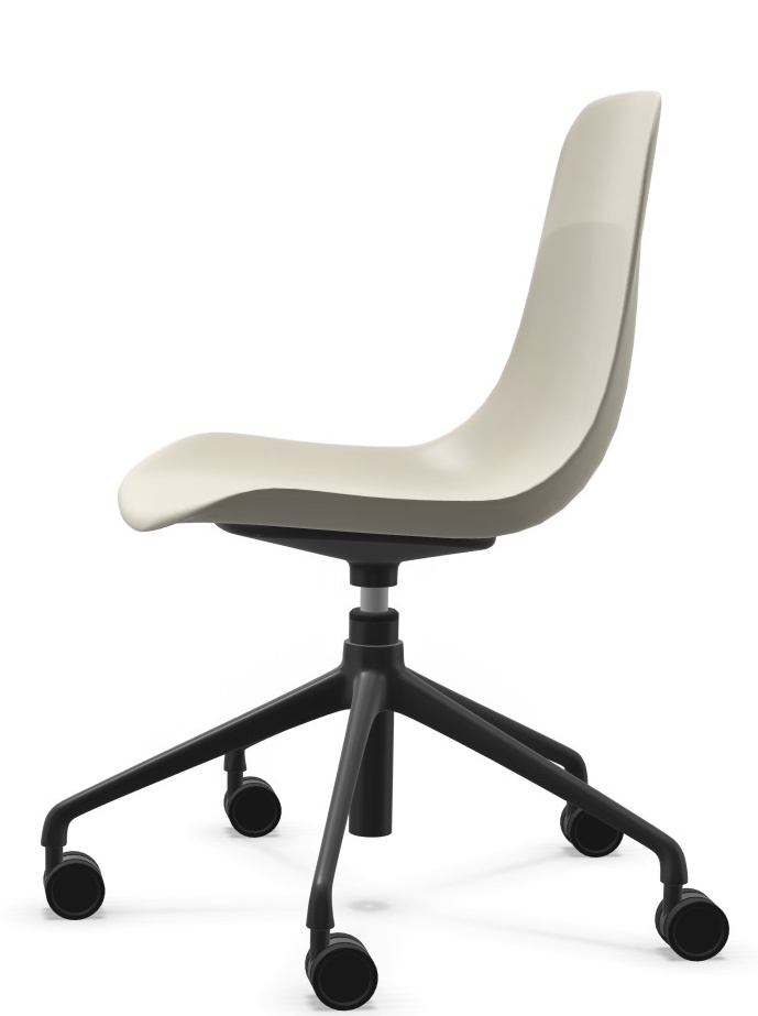 Elephantino chair five-star frame with castors Kristalia