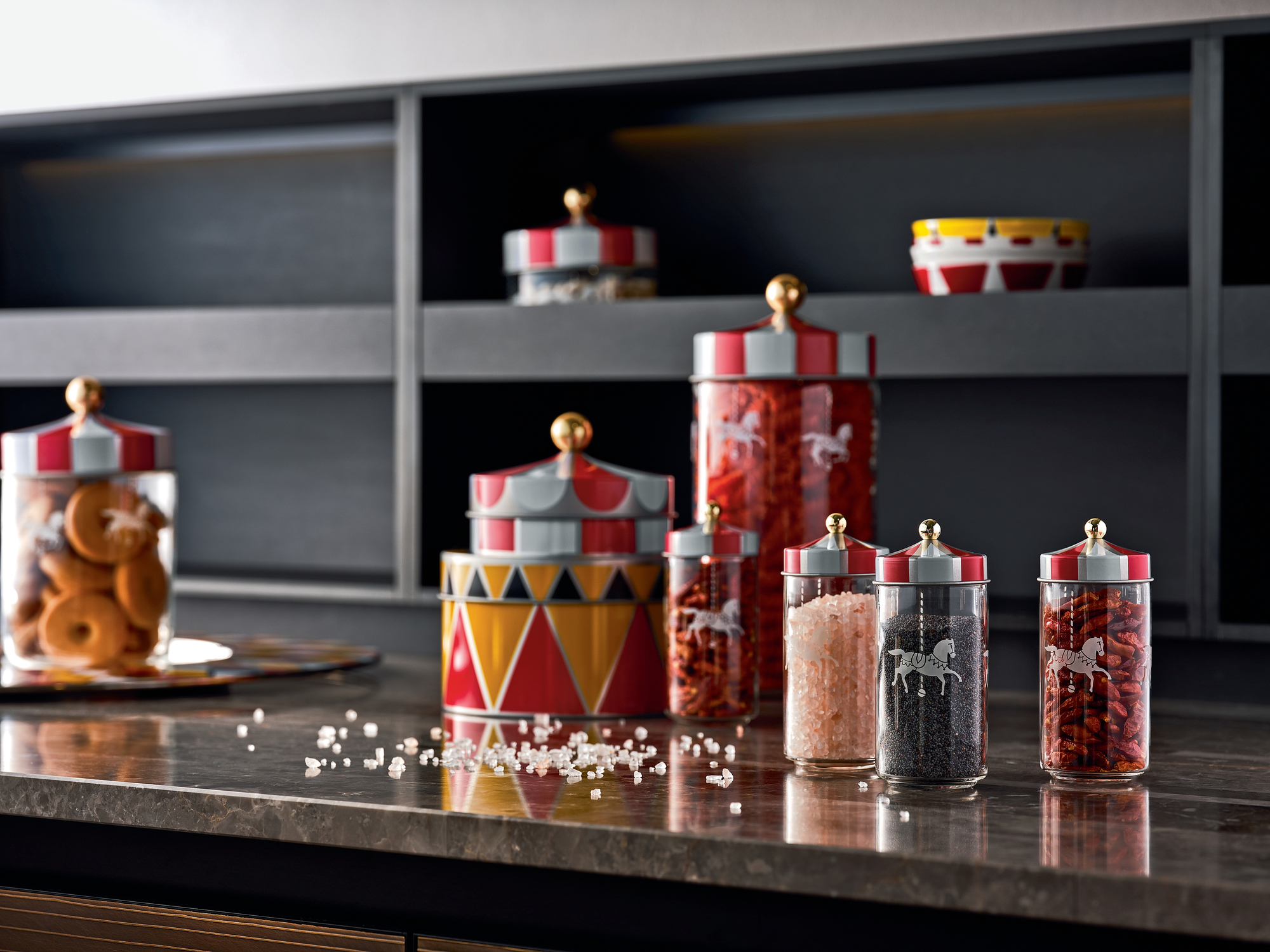 Circus Set of two spice containers MW68S2 Alessi
