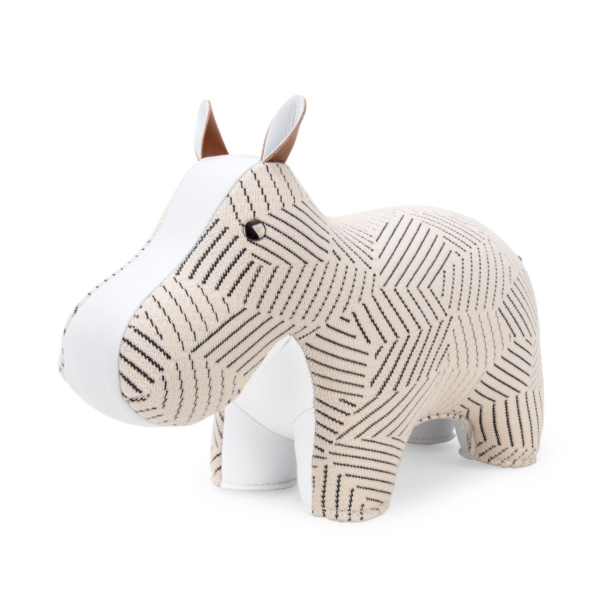 Bookend Hippo Razzle Dazzle white Züny x KVADRAT