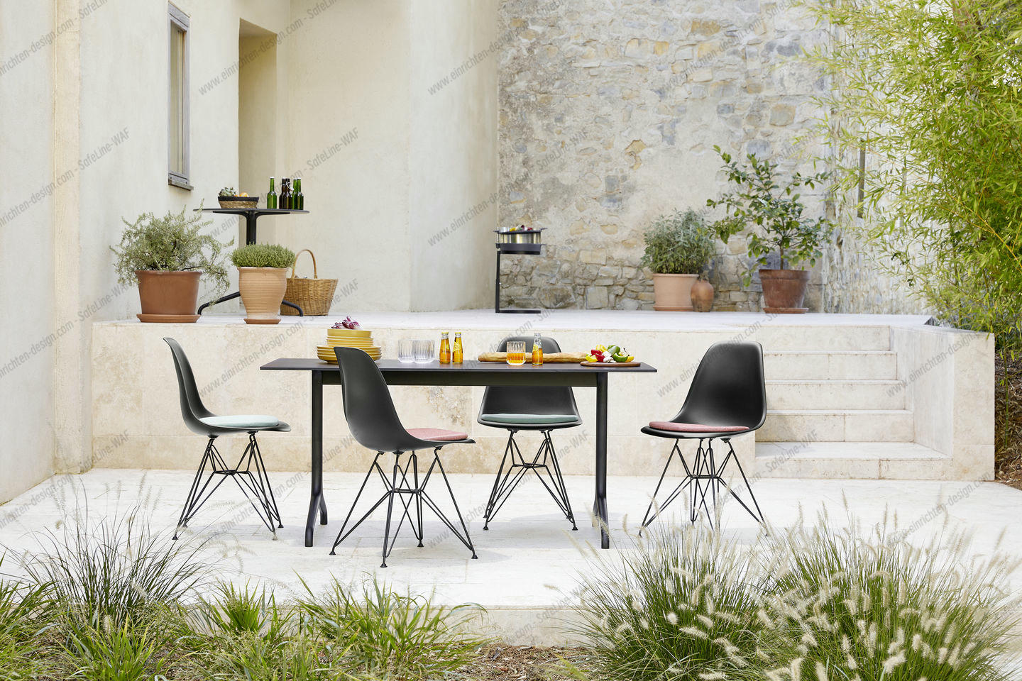 Eames Plastic Side Chair DSR Chair Fully upholstered Vitra