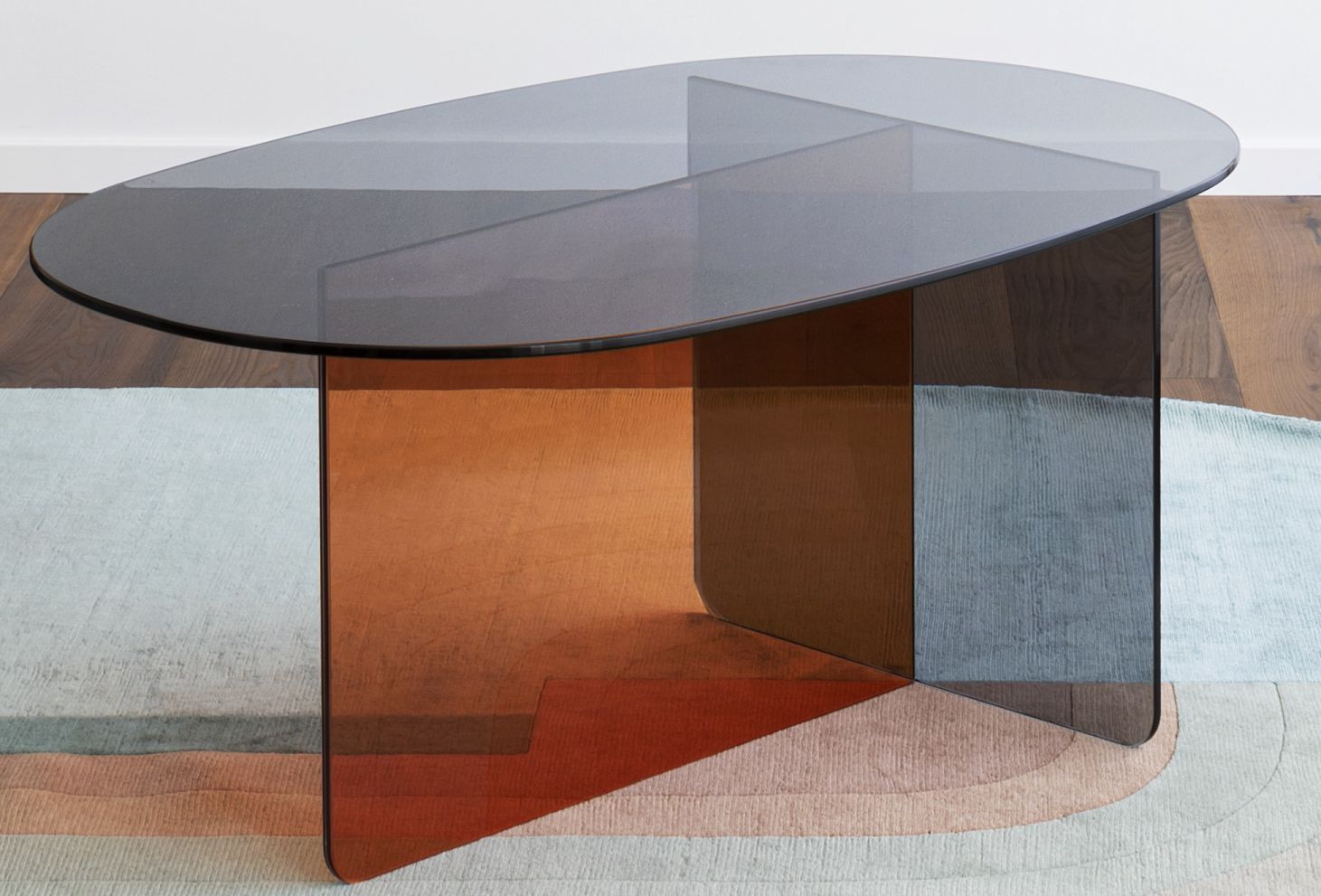 Chap Coffee Table / Side Table Glass W 90 cm Miniforms