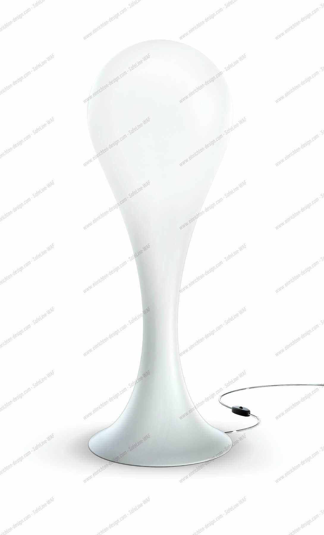 Weiße Liquid Light Drop Standleuchte von Next, modernes Design für Wohnzimmer und Schlafzimmer.