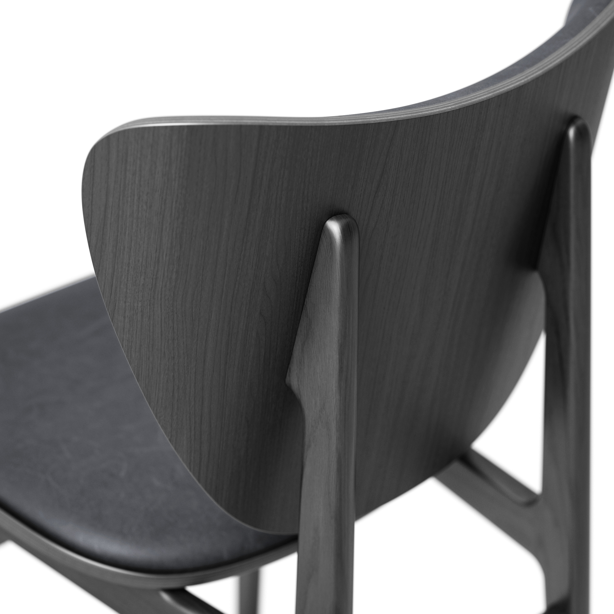 Elephant Dining Chair Leather Cover Norr11 Oak black Vintage Leather Anthracite