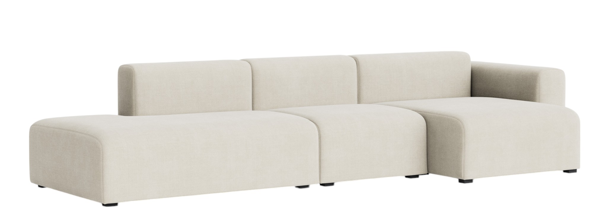 Mags Sofa 3-seater Combination 4 Low Armrest with armrest right Hay
