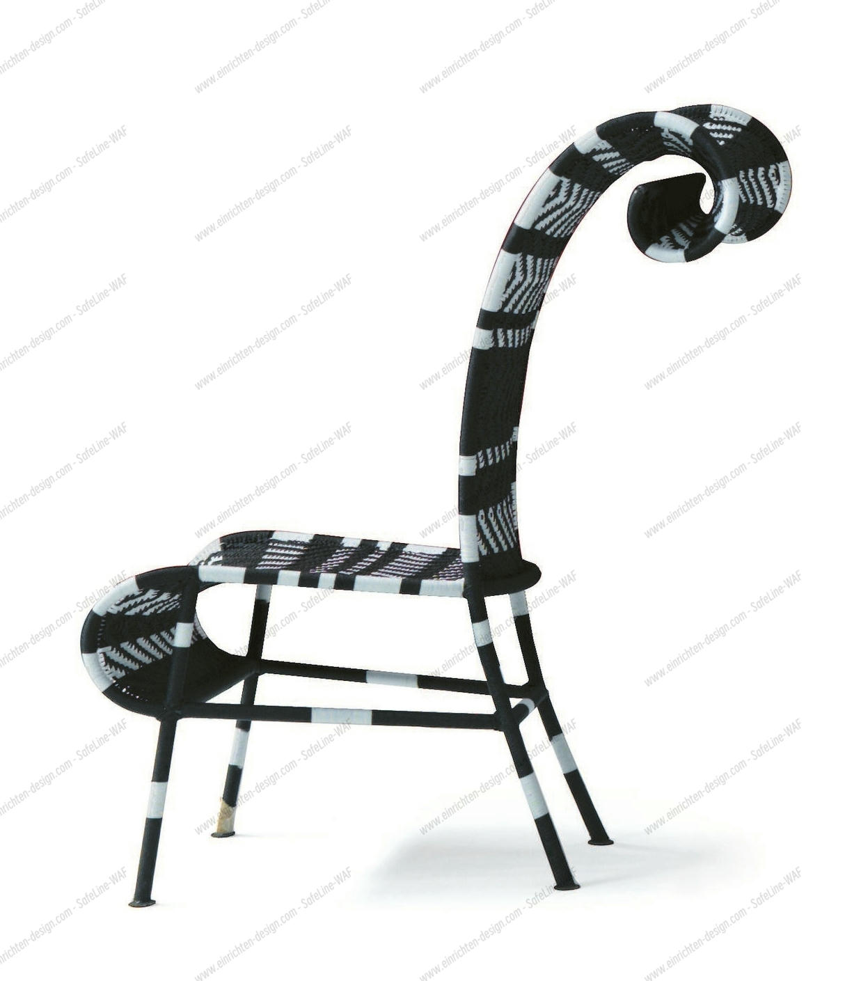 Sunny Stuhl M' Afrique Collection Moroso-Schwarz &amp; Weiß