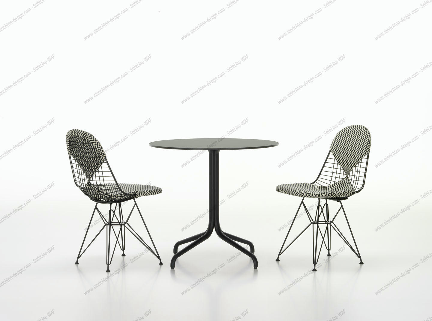 DKR-2 Wire Chair with seat and back cushion Vitra
