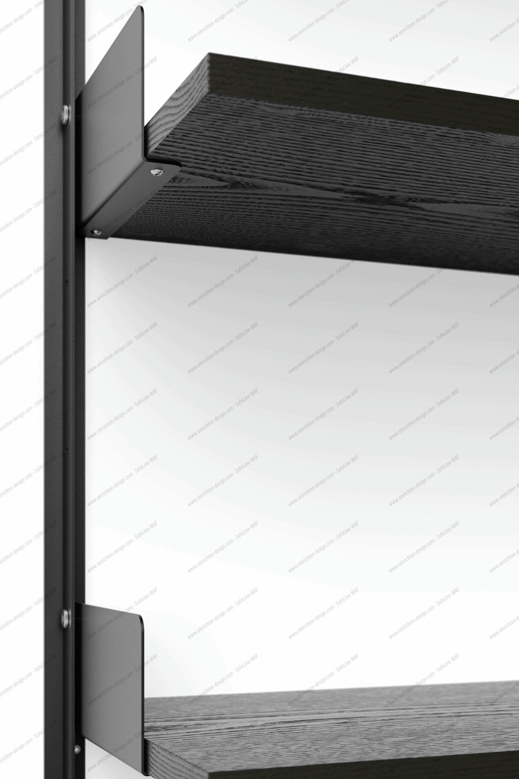 Library 1900 Wall Shelf Black Ash New Works