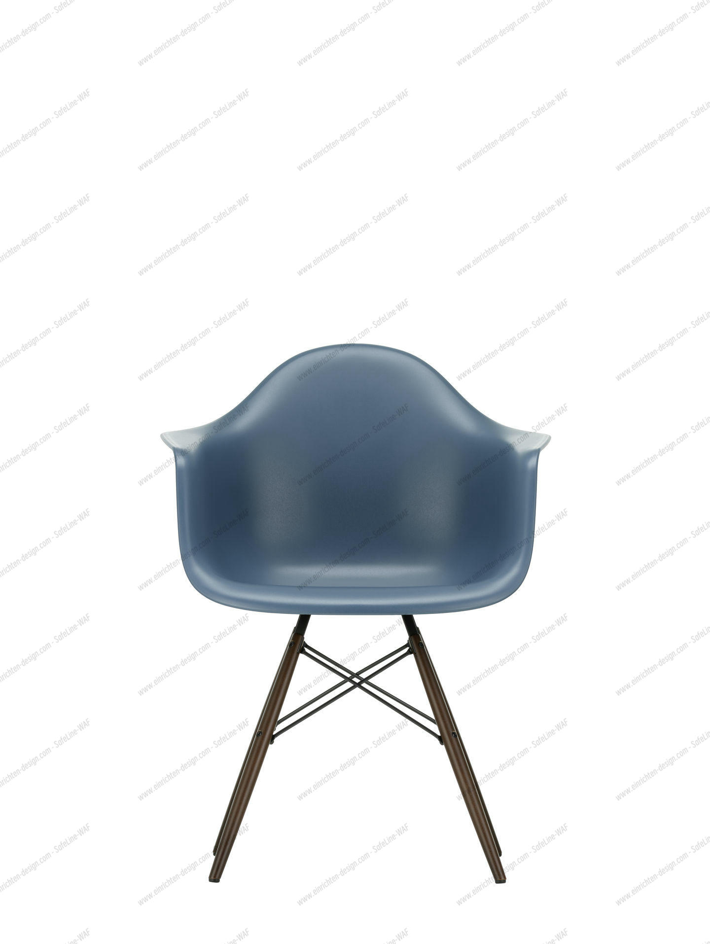 Eames Plastic Arm Chair DAW Chair Vitra Maple yellowish - Rust orange