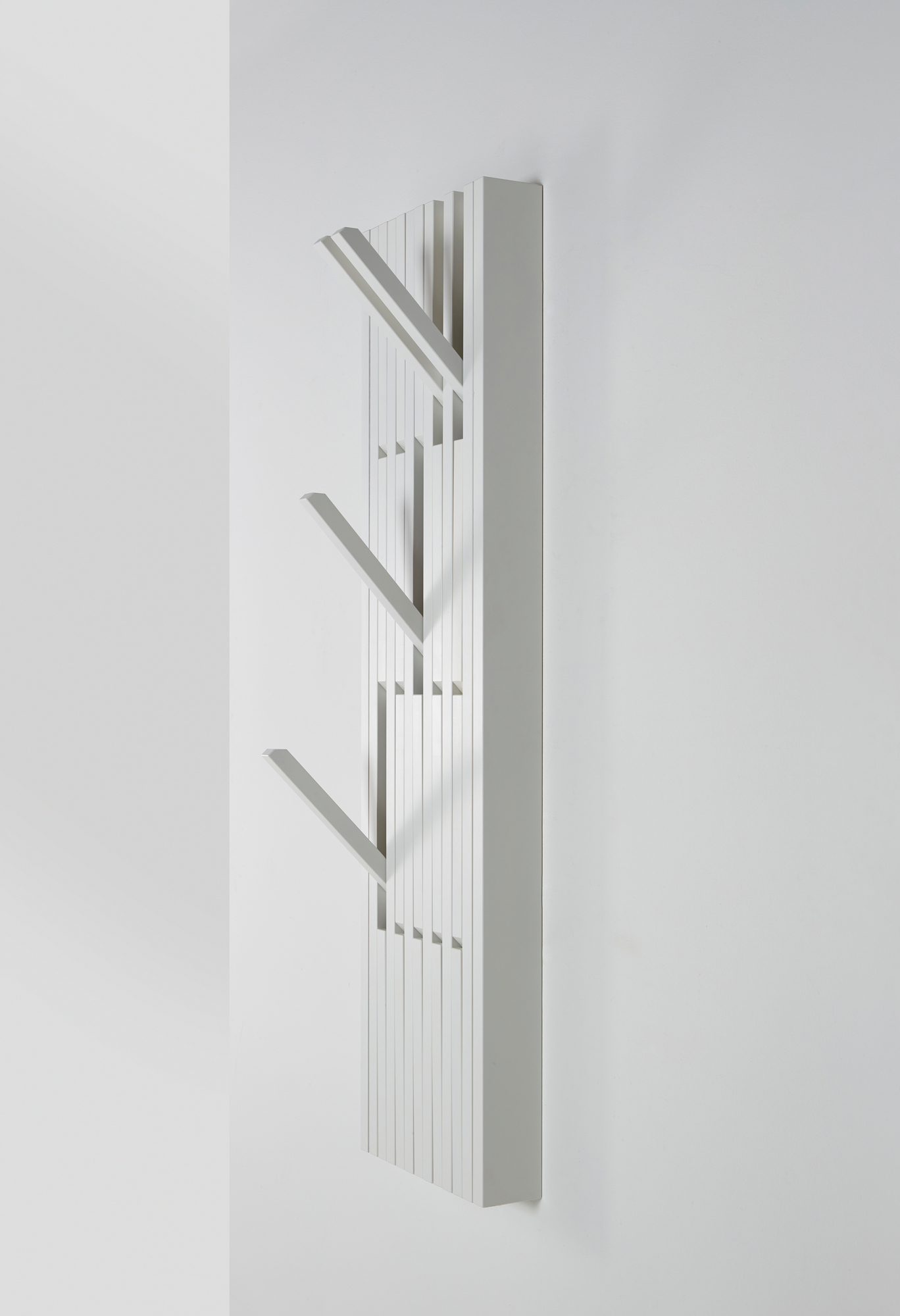 Piano wall coat rack small Beech Lacquered White PER/USE