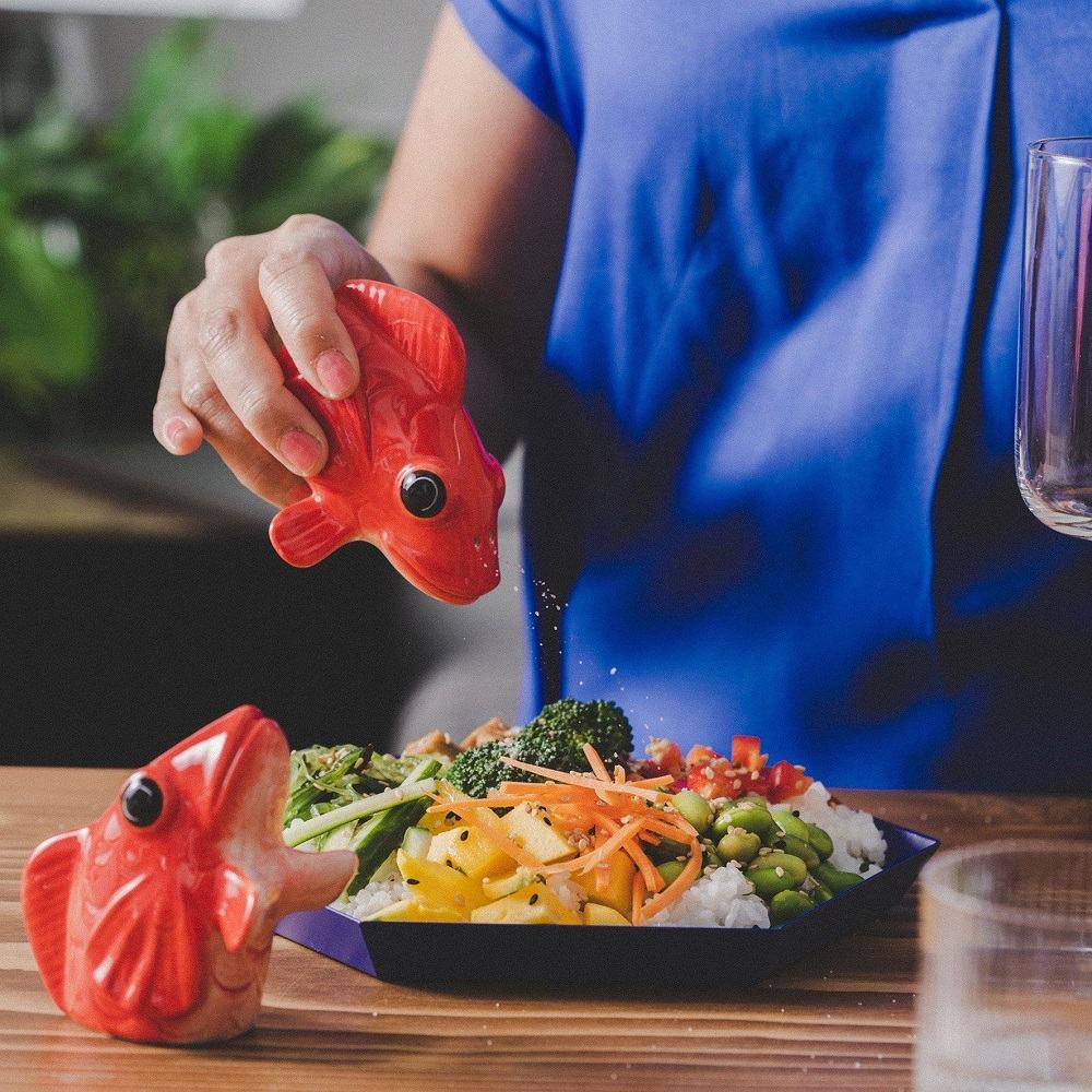 Fishes for Dishes salt and pepper shaker Donkey SINGLE PIECE