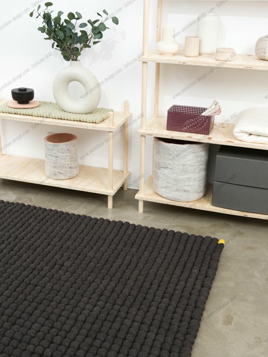 Big One Rectangular Felt carpet 180 x 260 cm myfelt Anthracite