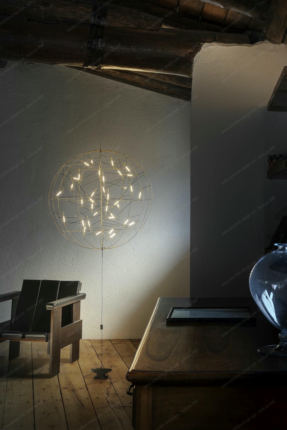 Póta! Pendant lamp with anvil and plug driver Ø50cm Catellani & Smith