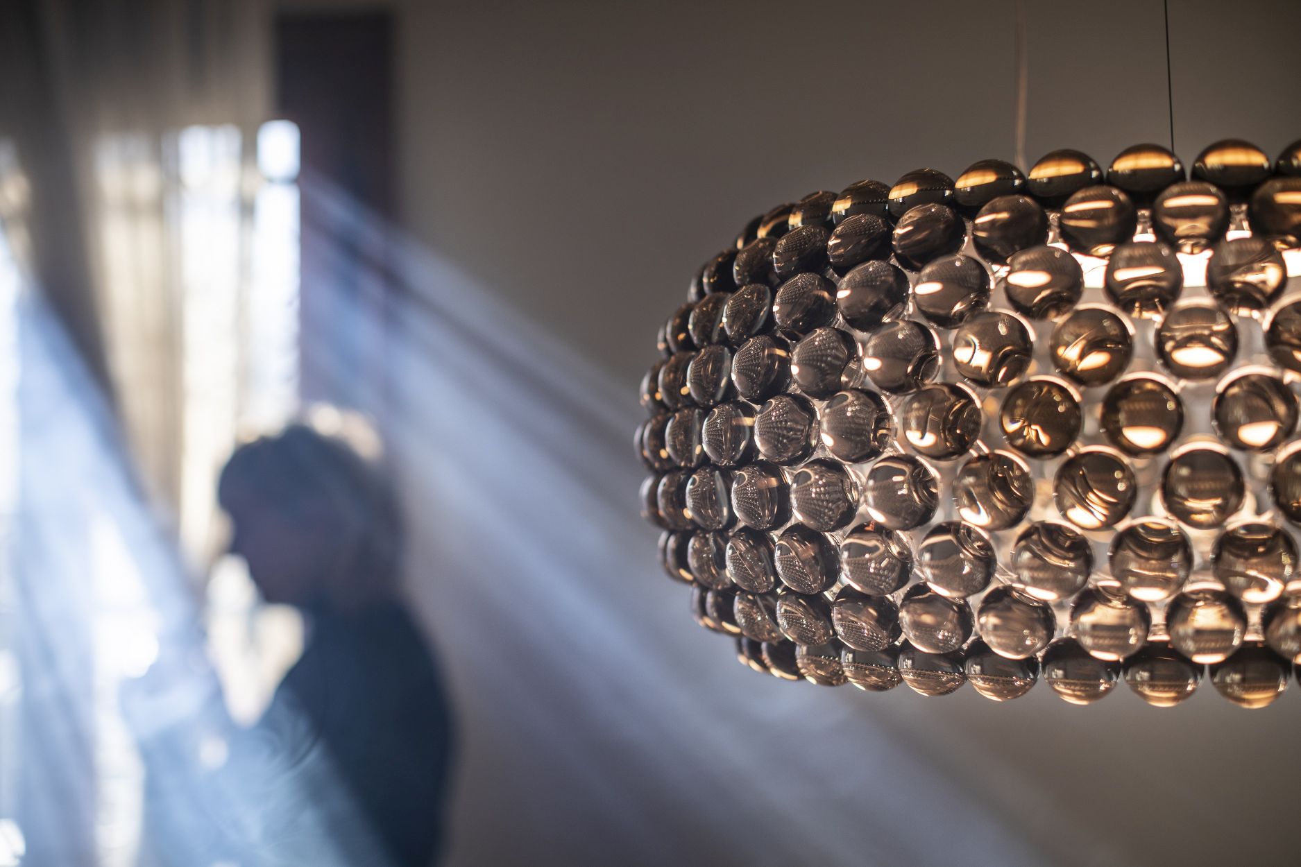 Caboche Plus Grande Pendant light Grey Foscarini