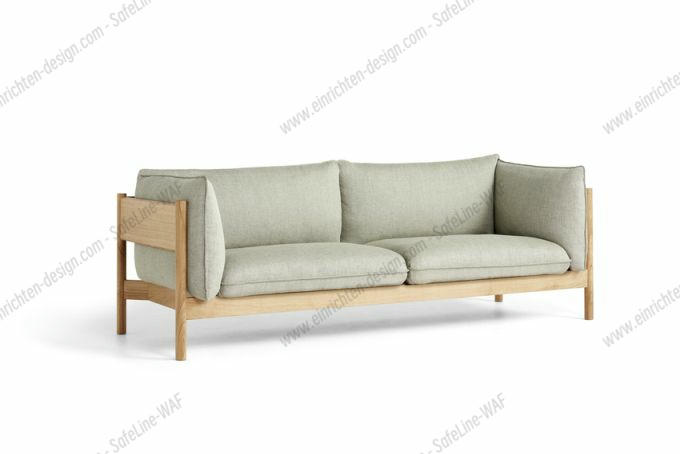 Arbour Eco 3-Sitzer Sofa von Hay mit Re-wool Bezug und geöltem Eichengestell.
