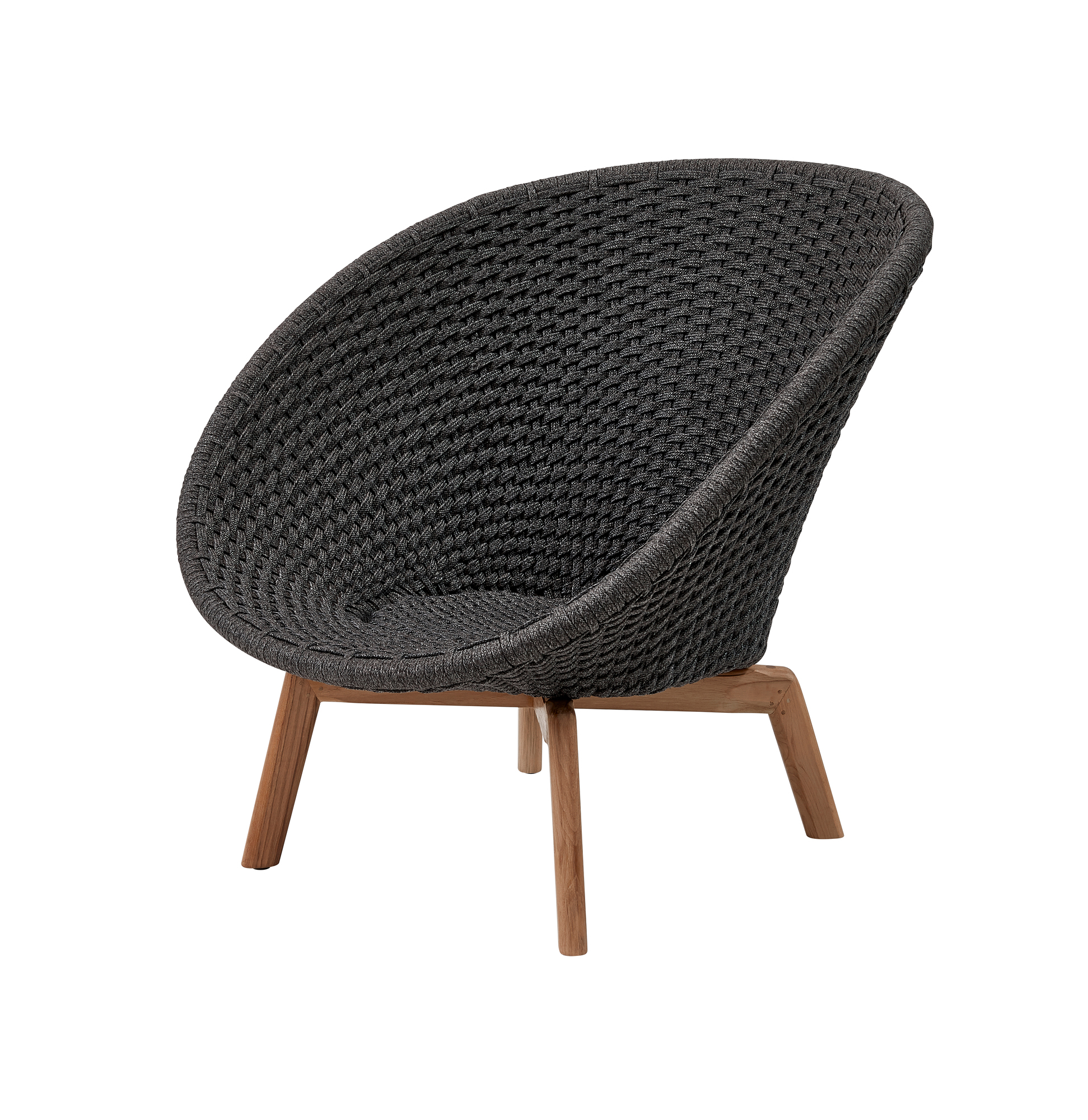 Peacock Outdoor Lounge Chair Rope Cane-Line light gray
