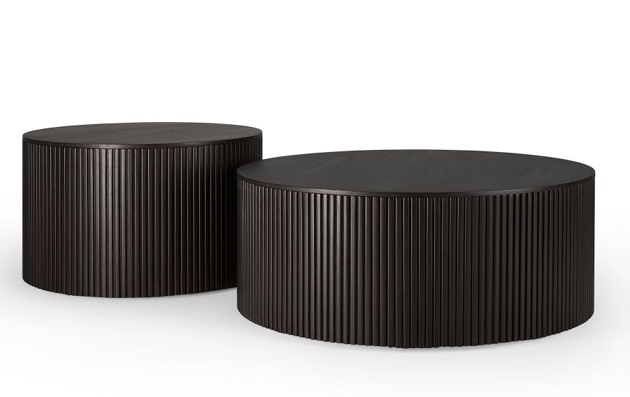 Roller Max Coffee Table Round Mahogany Ethnicraft