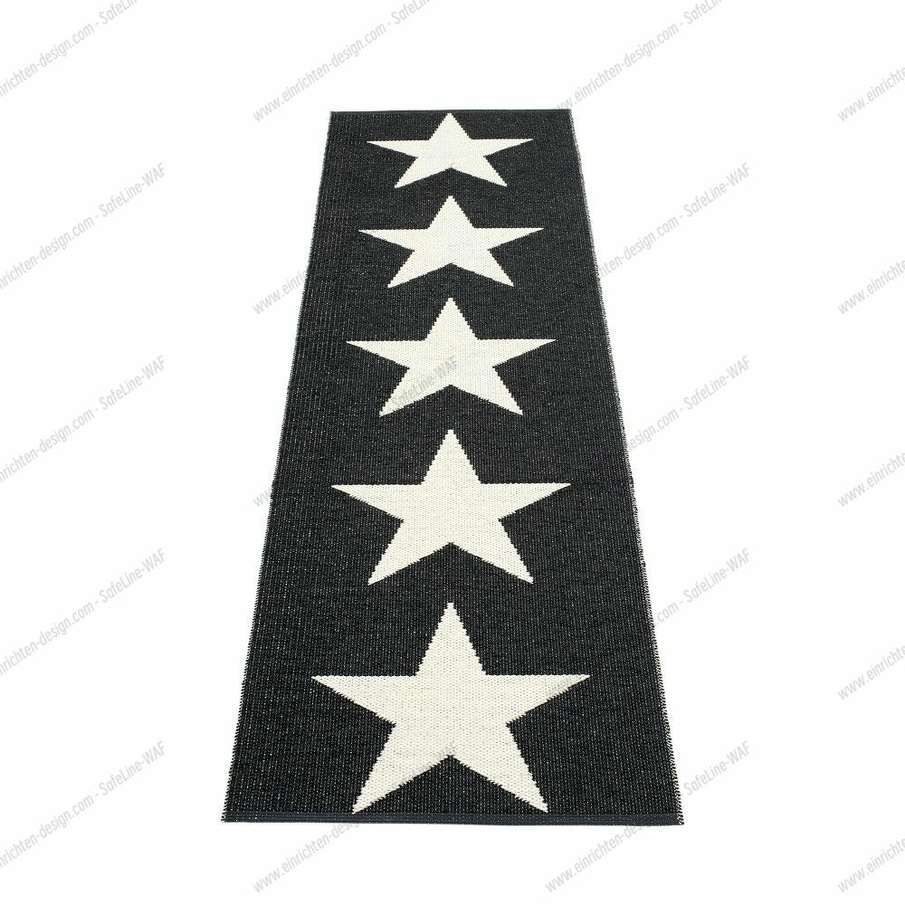 Viggo One Synthetic carpet 70x250 cm Pappelina Black