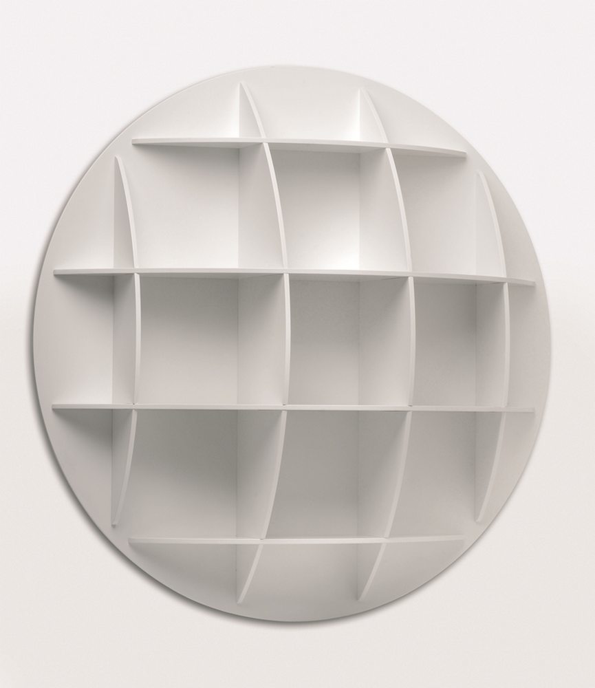 Continental sphercial bookcase lacquered White Industrie Carnovali