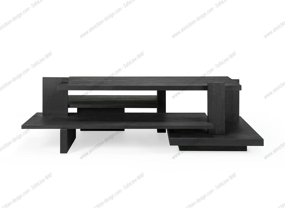 Teak Abstract Coffee table Black Ethnicraft
