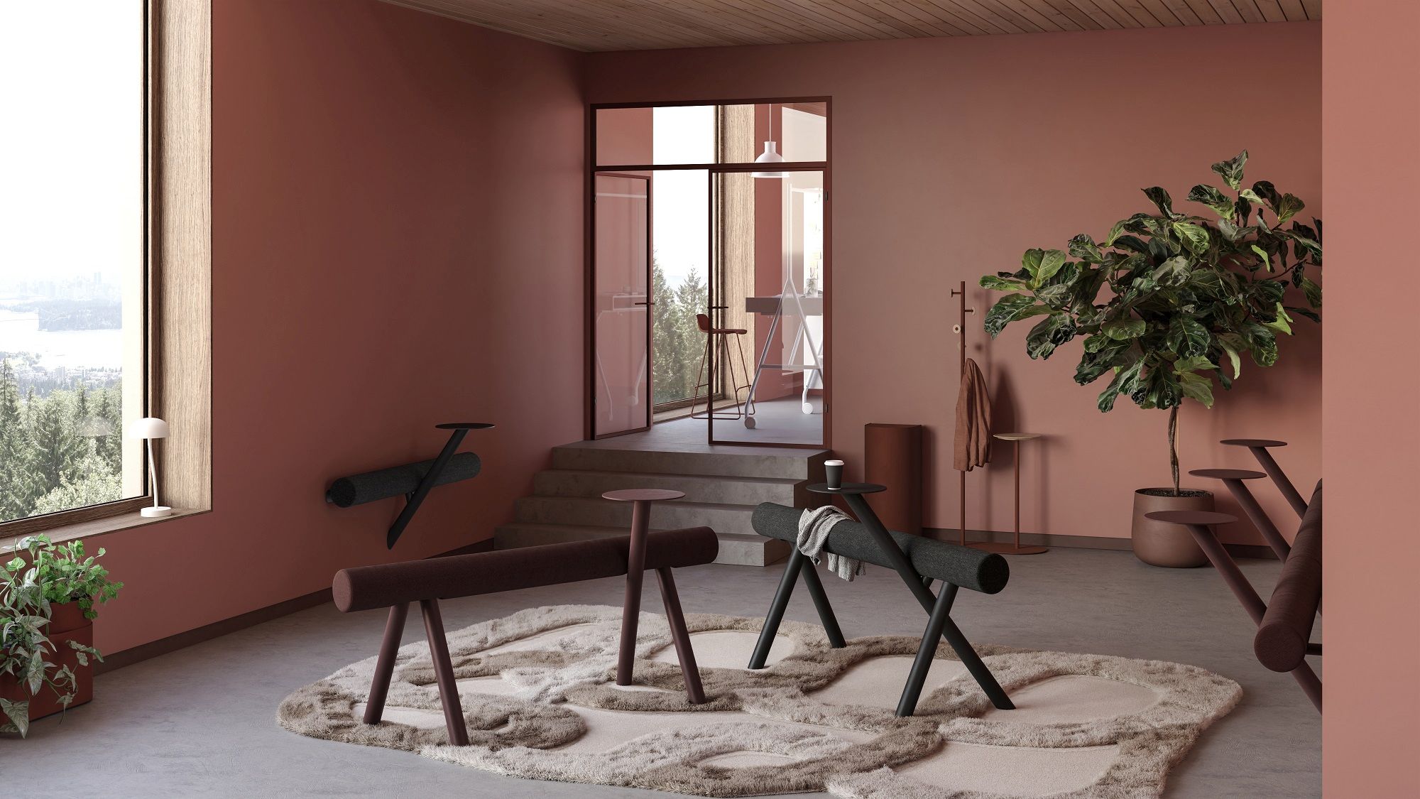 Lumber Floor Seating Mizetto QUICK SHIP