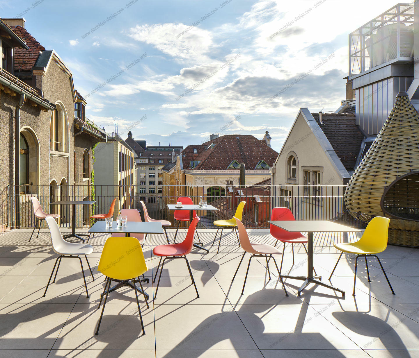 Eames Plastic Side Chair DSX Chair with seat cushion Vitra