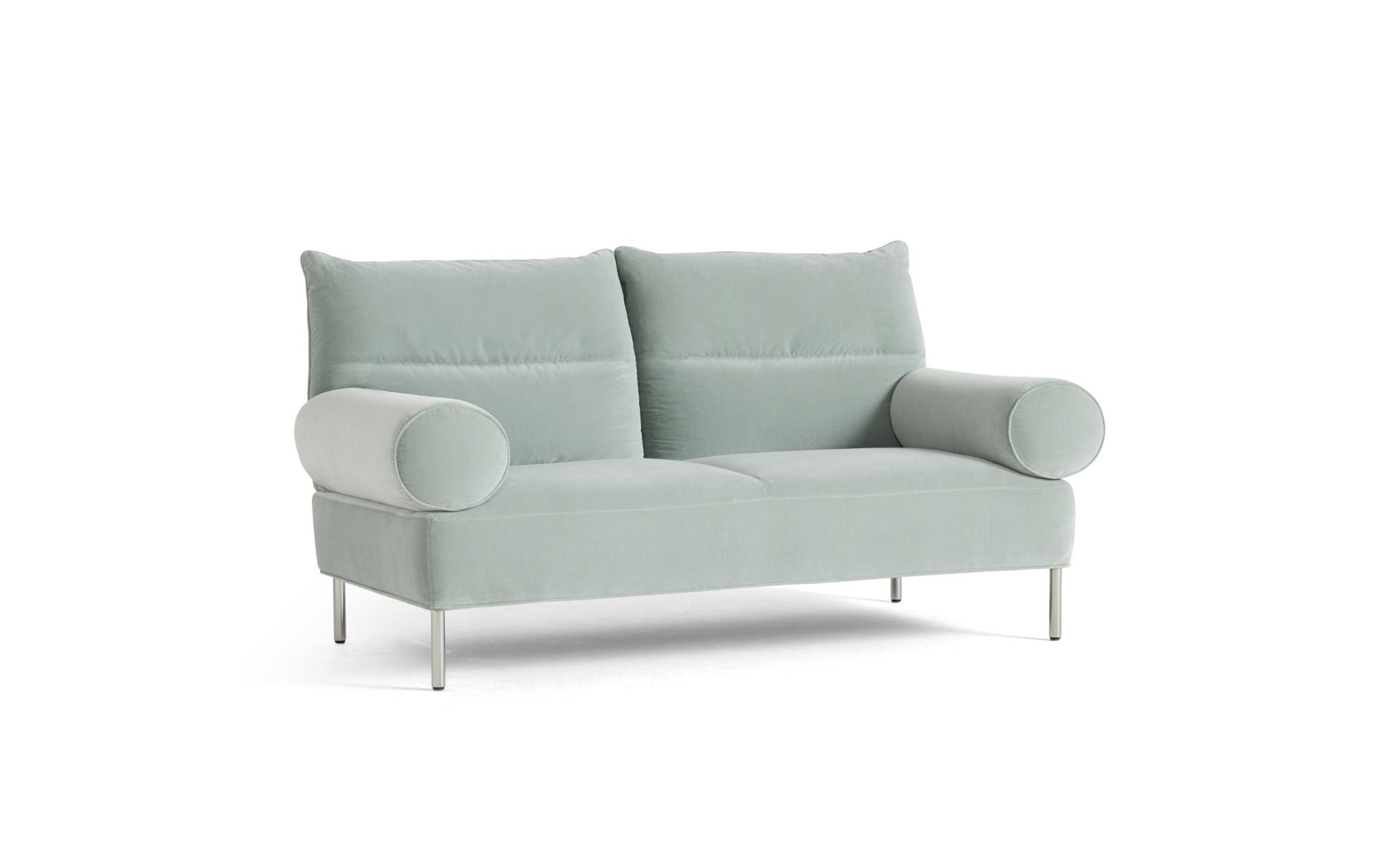 Pandarine 2 seater sofa with cylindrical armrests Hay