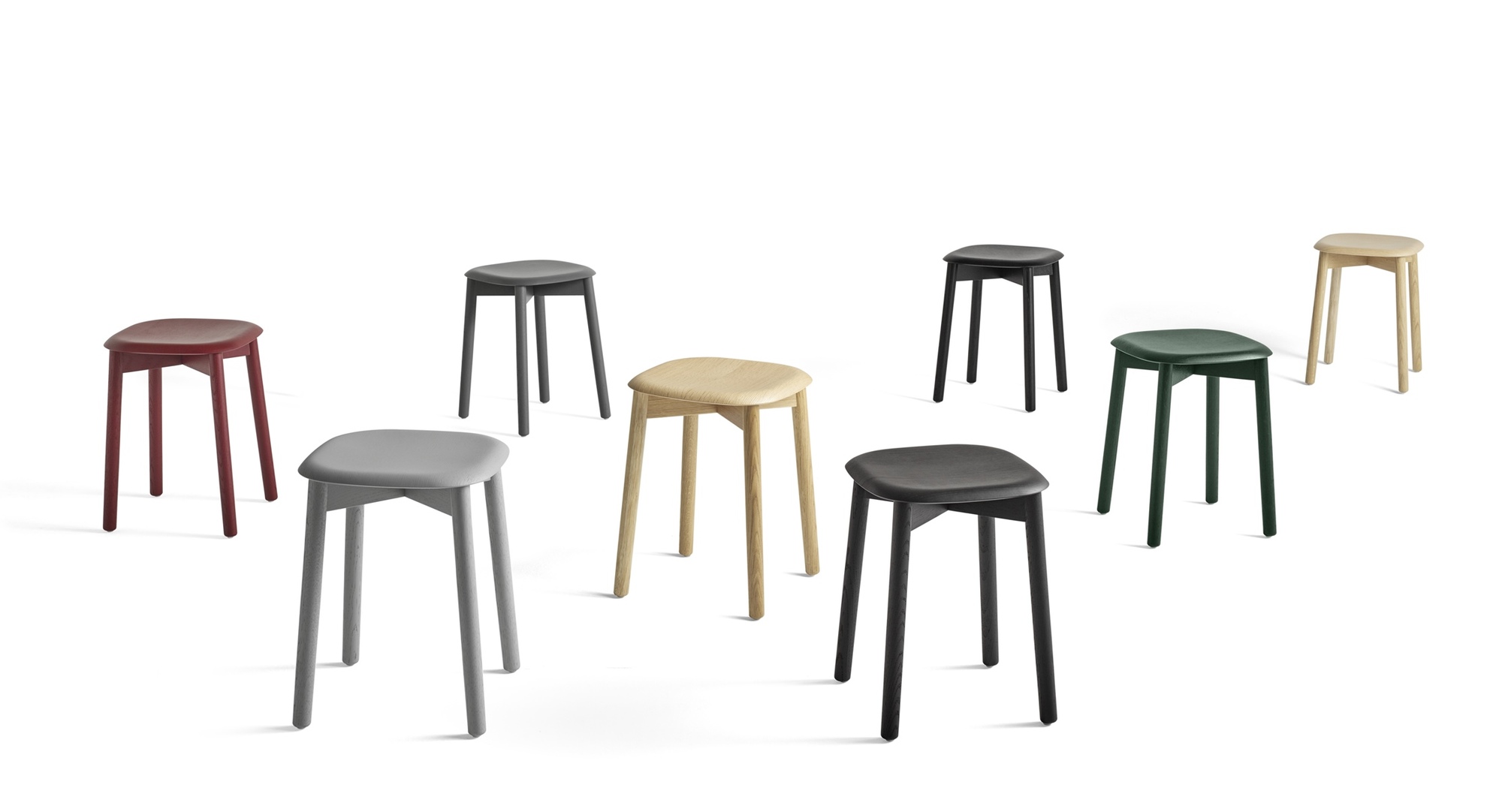 Soft Edge 72 Stool water-based varnish- smoked Hay Soft Edge 72 Stool water-based varnish- smoked Hay
