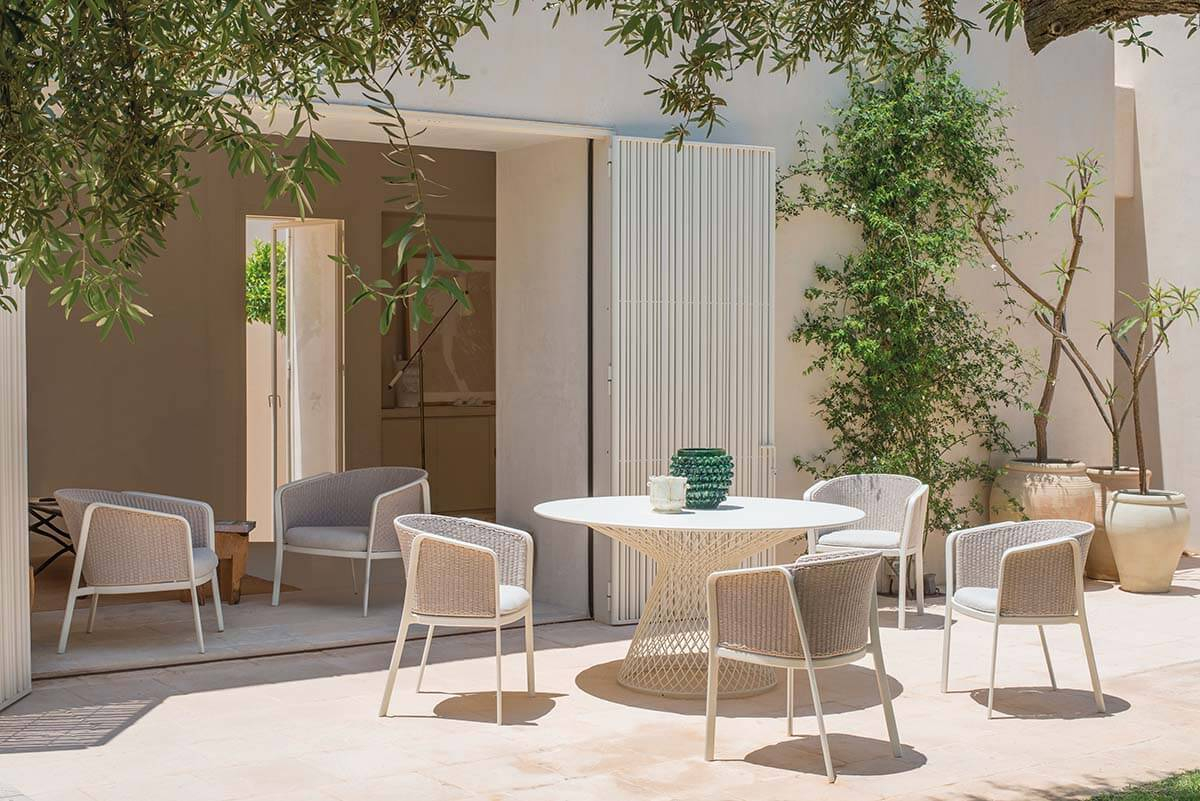 Carousel 1216 Outdoor Lounge Chair Emu White / Melange Ivory
