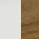 Solid oak - Clear fluted glass