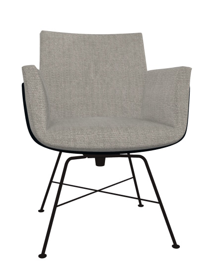 Alvo Armrest Swivel Chair with Wire Frame Cor 