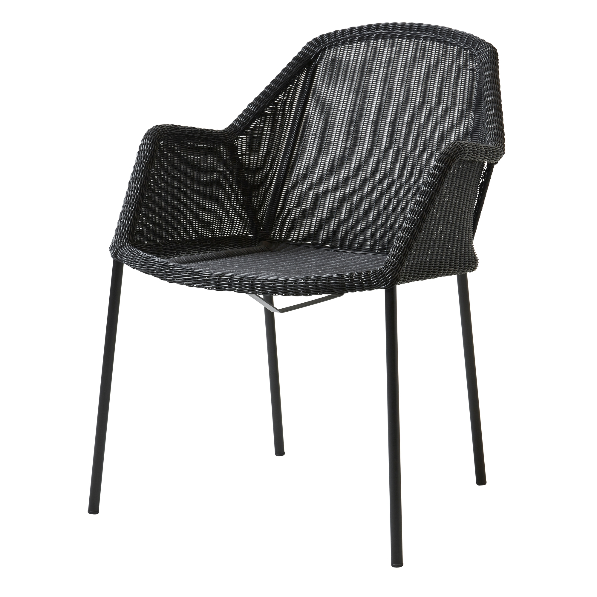 Breeze outdoor chair four-legged frame black Cane-Line IMPERFECT ITEMS