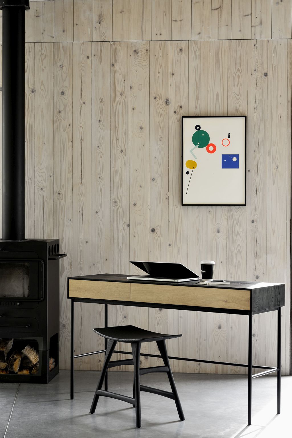 Blackbird Desk Oak Varnished Ethnicraft