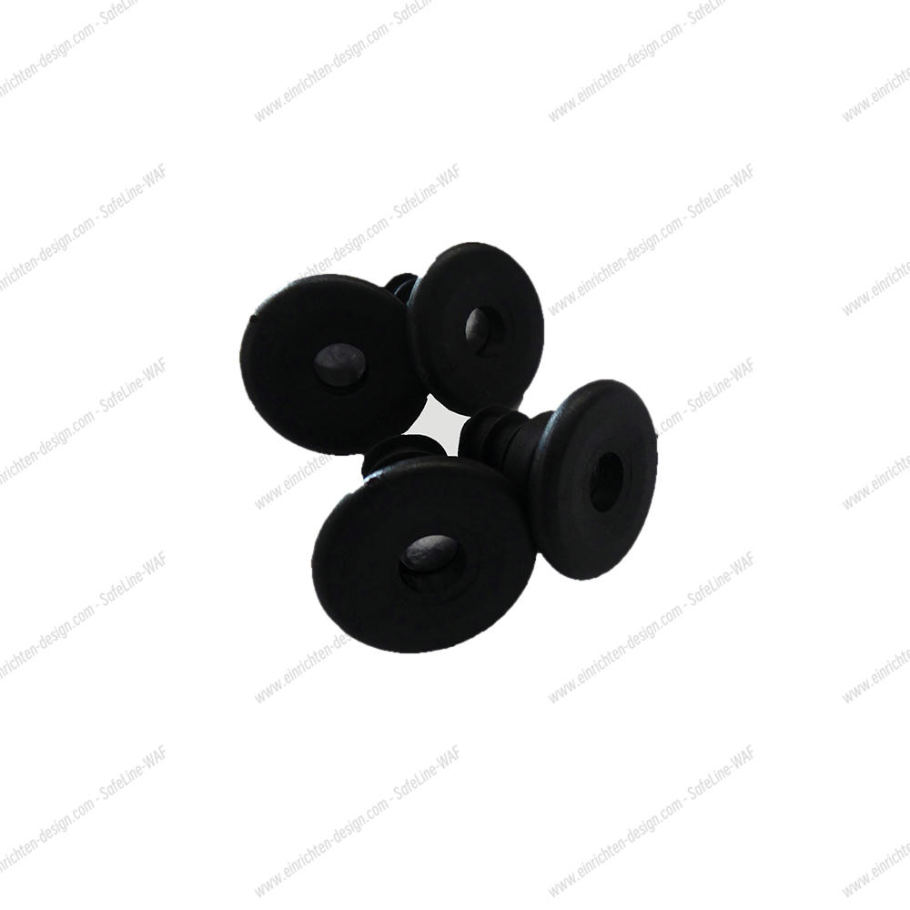 Kunststoffgleiter Satz für Eames Plastic Chair DSX, DAX, DKX, DAL Vitra-Schwarz