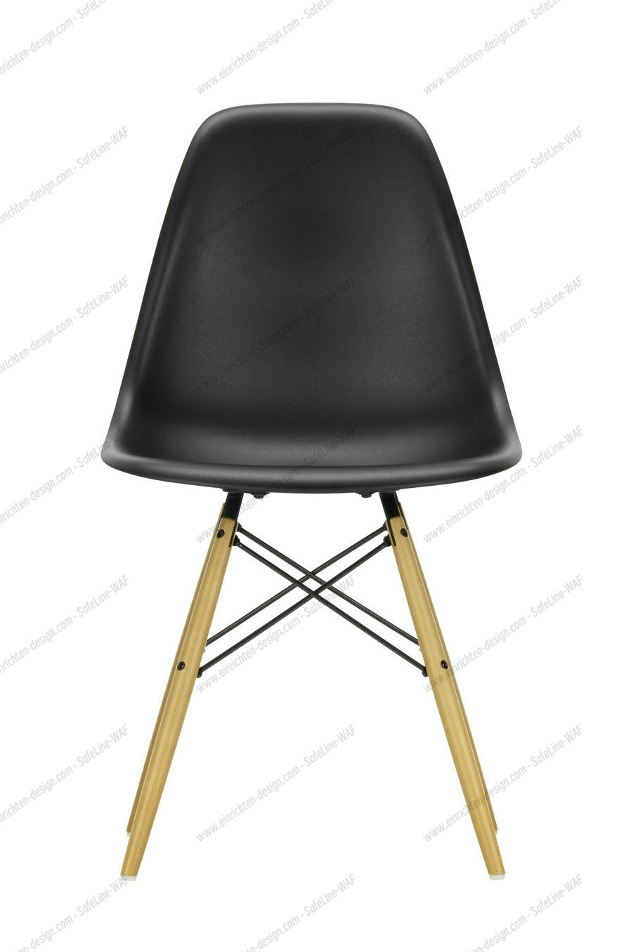 Eames Plastic Side Chair DSW Chair Vitra Maple yellowish-Deep black