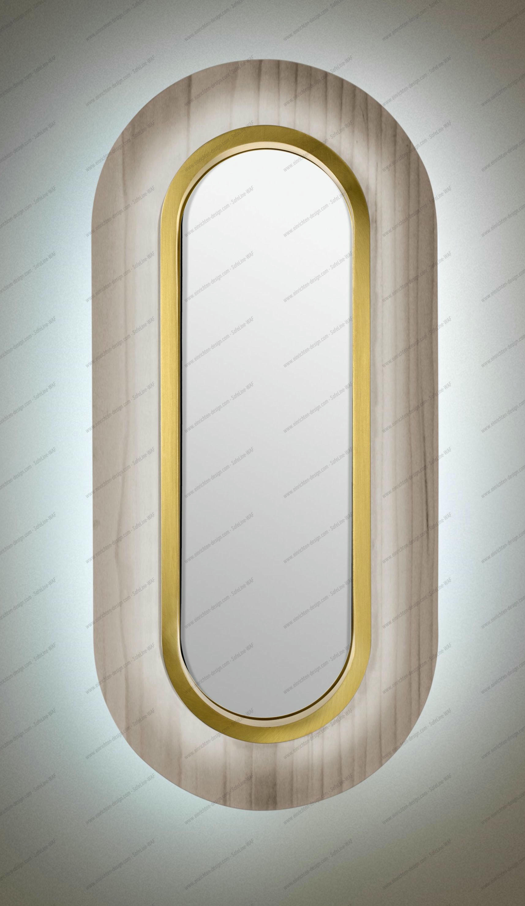 Lens LED Wall Lamp oval Metal Ring in Gold Grey LZF Lamps