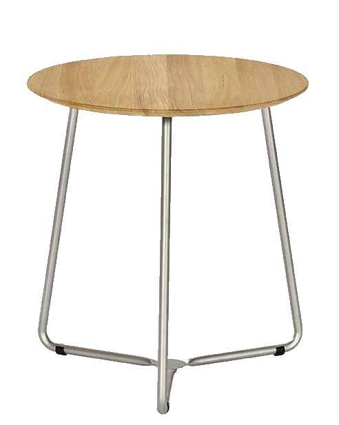 Balcony Bistro Table with Stainless Steel Frame Teak Weishäupl