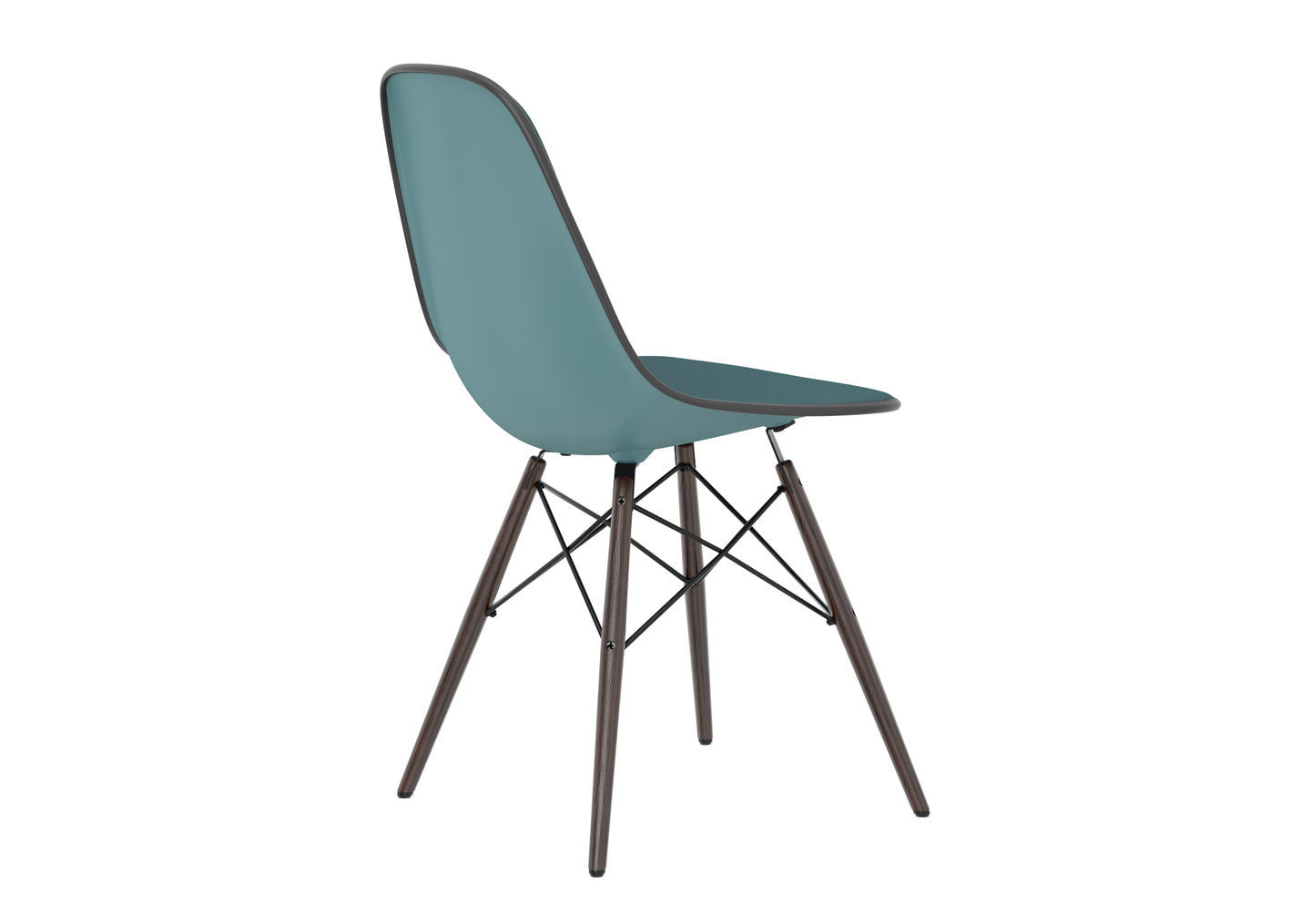 Eames Plastic Side Chair DSW Chair fully upholstered Vitra