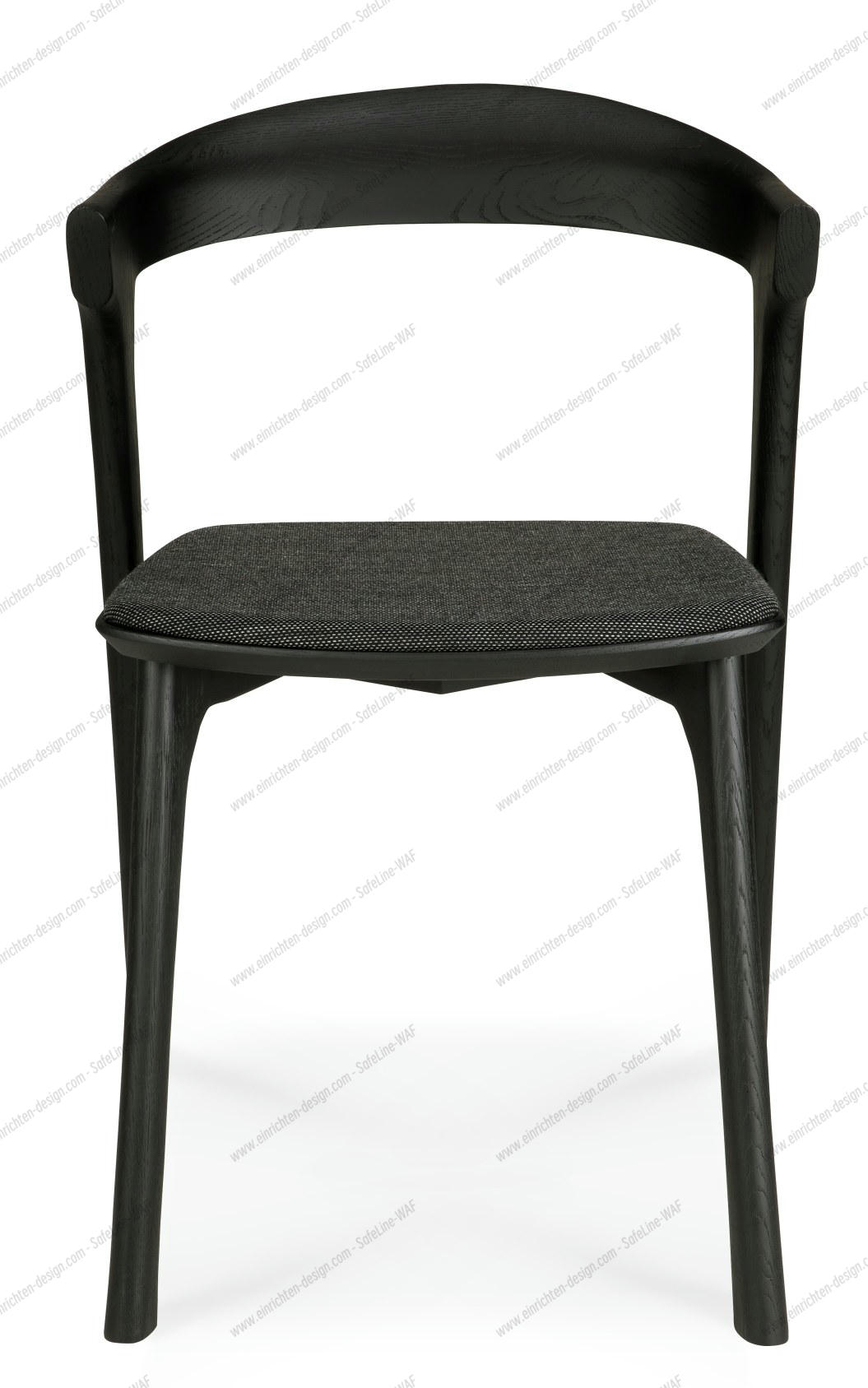 Bok chair brown oak / black fabric Ethnicraft 