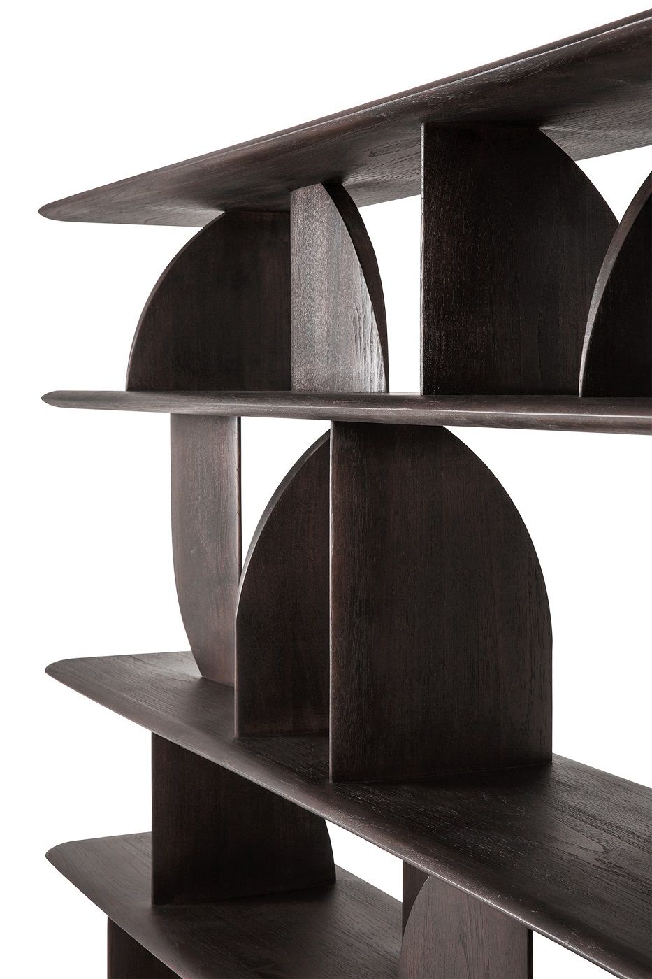 Geometric Shelf Teak lacquered Ethnicraft