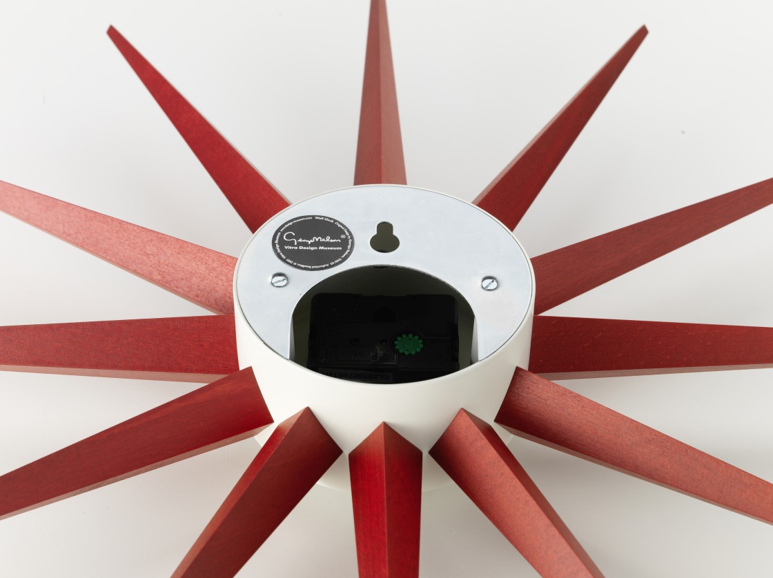 Sunburst Clock Wall Clock - red Vitra