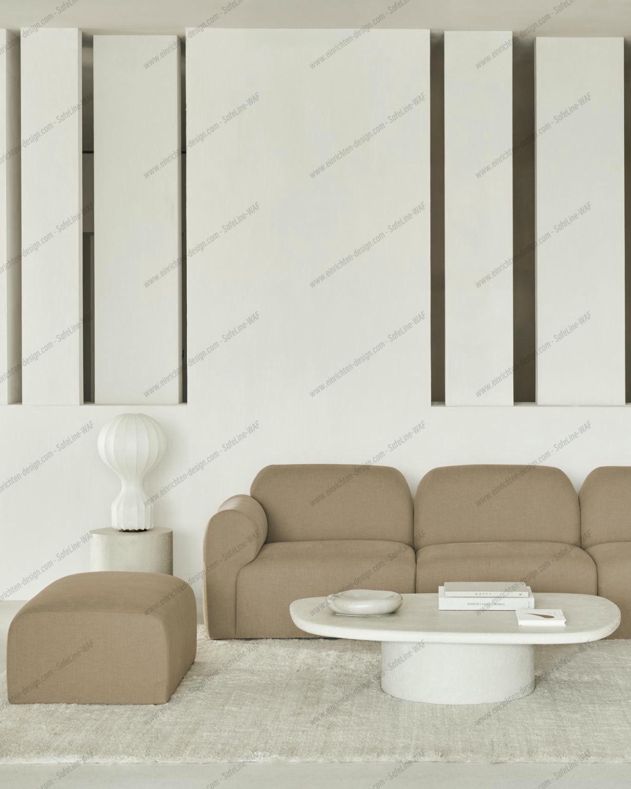 Bulky Modular Sofa Light Sepia Lying position left Ethnicraft