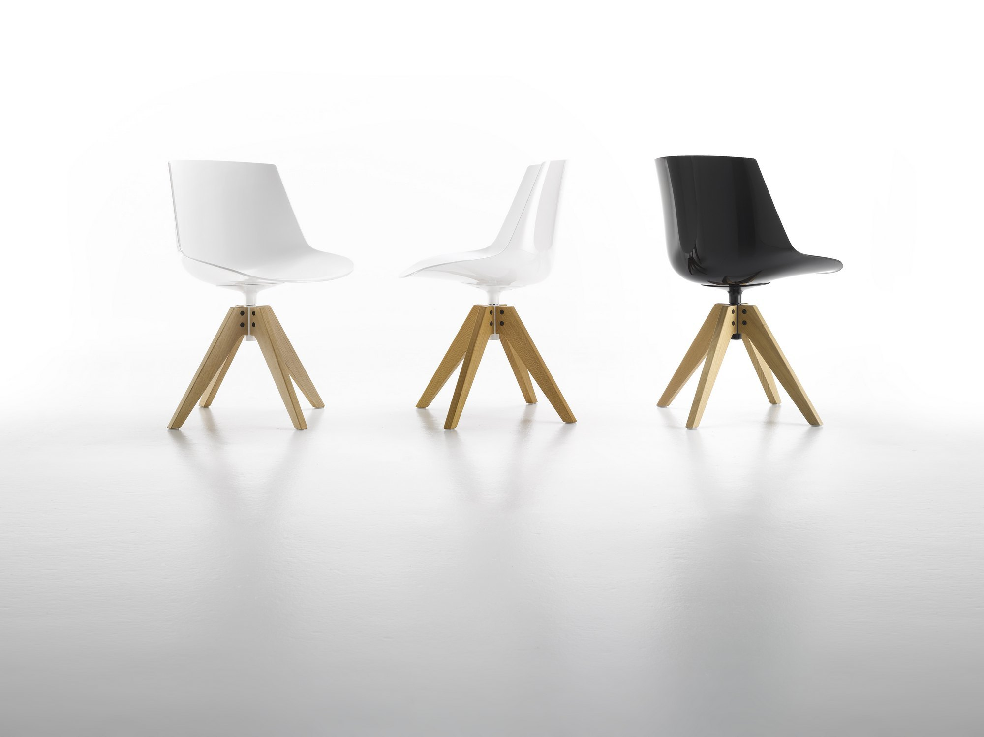 Flow Chair Stuhl four legs VN oak MDF Italia