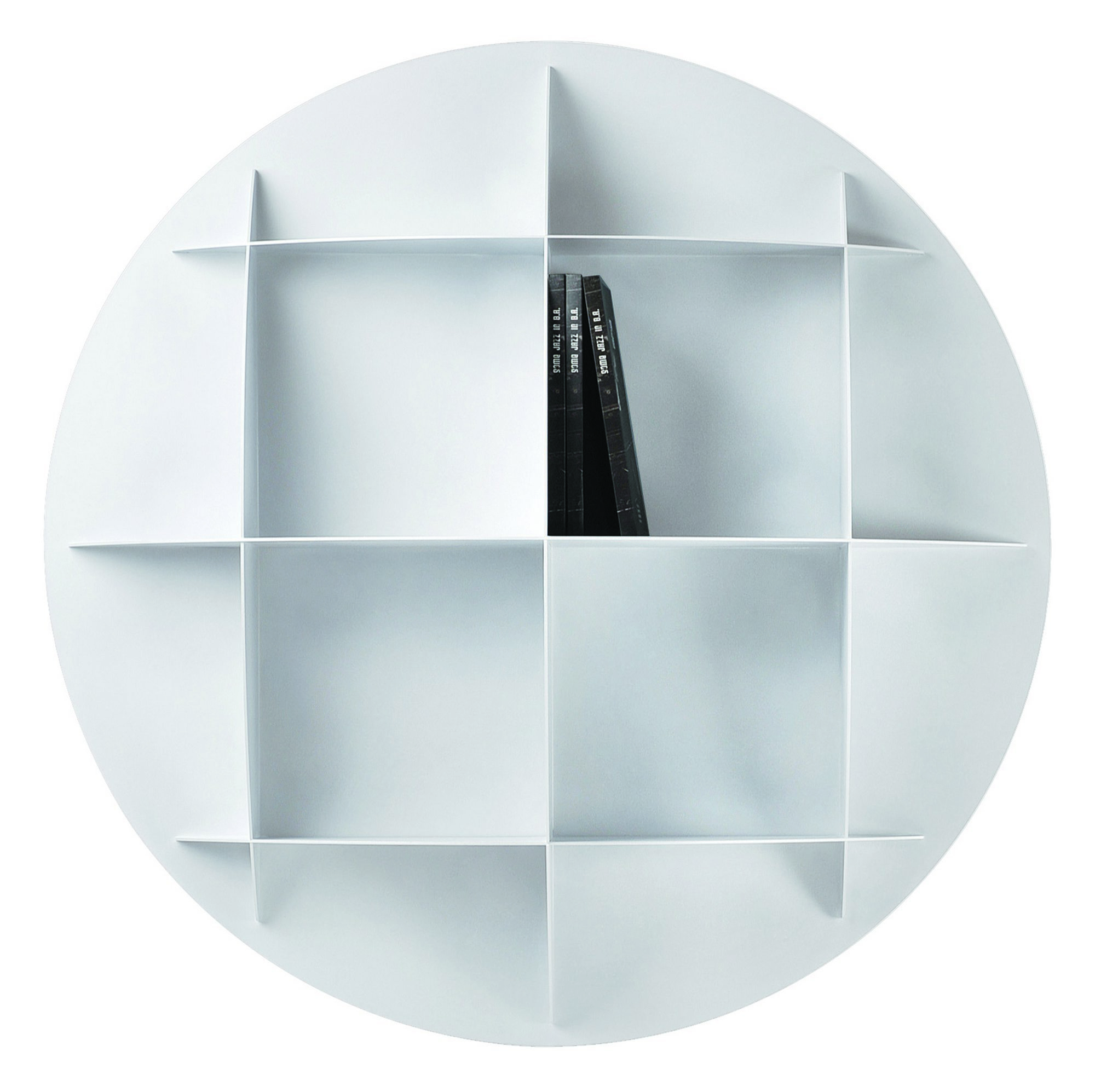 Minicontinental AL spherical bookcase White Industrie Carnovali